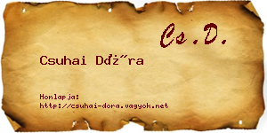 Csuhai Dóra névjegykártya